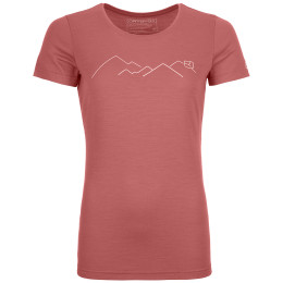 Maglietta da donna Ortovox Merino Mountain Ts W rosa blush