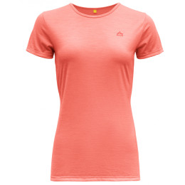 Maglietta da donna Devold Valldal Woman Tee rosso Coral