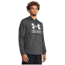 Felpa da uomo Under Armour UA Rival Terry Graphic Hood grigio Gray