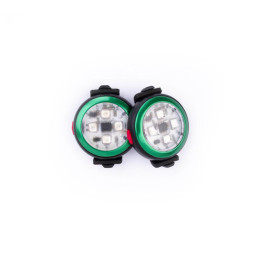 Luce per cani Curli Luumi Safety LED Lights rechargeable verde scuro