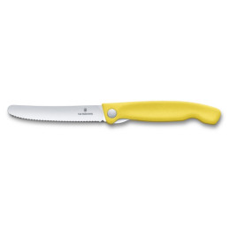 Coltello pieghevole Victorinox Swiss Classic - vlnkové ostří giallo Yellow