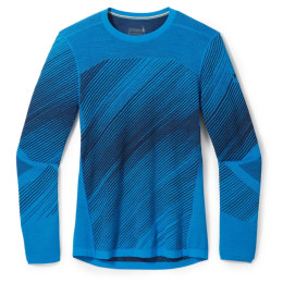 Maglia termica da uomo Smartwool M Intraknit Thermal Merino Base Layer Pattern Crew blu laguna blue angled