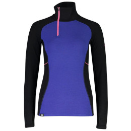 Maglietta da donna Mons Royale Olympus 3.0 Half Zip blu/nero UltraBlue/Black