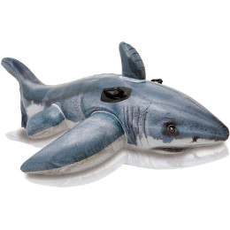 Squalo gonfiabile Intex White Shark RideOn 57525NP grigio