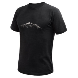Maglietta funzionale da uomo Sensor Merino Cordura Peak nero černá