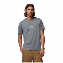 Maglietta da uomo Columbia Parsons Point™ SS Graphic Tee grigio City Grey Heather, Pointed Peaks