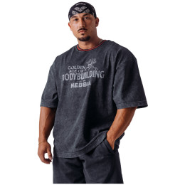 Maglietta funzionale da uomo Nebbia NEBBIA x Olympia Heavyweight Cotton T-Shirt nero Black