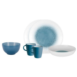 Set di piatti Brunner Set tête-à-tête Meteore 8 pcs bianco/blu