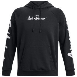 Felpa da uomo Under Armour Rival Fleece Graphic HD nero Black / / White