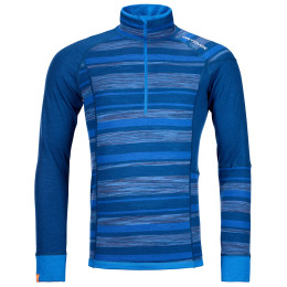 Felpa funzionale da uomo Ortovox 210 Supersoft Zip Neck blu PetrolBlue