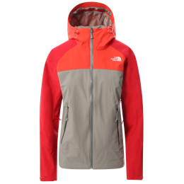 Giacca da donna The North Face Stratos grigio/rosso Mineralgry/Flare/Horiznrd