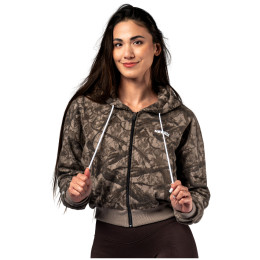 Felpa da donna Nebbia Relaxed Zip Hoodie Power marrone chiaro LIGHT BROWN CAMO