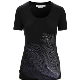 Maglietta sportiva da donna Icebreaker Women Tech Lite II SS Scoop Tee Plume nero Black