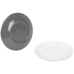 Set di piatti Bo-Camp Piatto da colazione Two tone - 4 pz grigio Grey