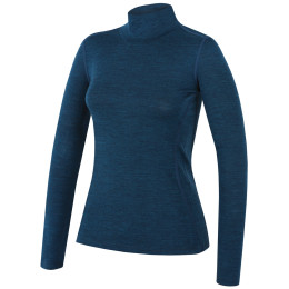 Maglione con collo alto da donna MOOA MerinoSilk Collar 160 blu lagoon blue melange