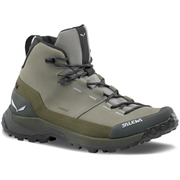 Scarpe da trekking da uomo Salewa Puez Leather Mid Ptx M khaki Shadow/Dark Olive