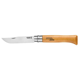 Coltello chiudubile Opinel N°12 Carbon Viroblock naturale.