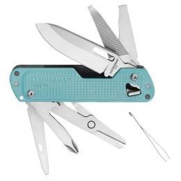 Coltello multifunzionale Leatherman Free T4 azzurro arctic