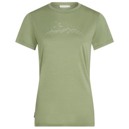 Maglietta da donna Icebreaker Women Merino 150 Tech Lite SS Tee Sparkling Stars verde Lichen