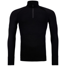 Felpa funzionale da uomo Ortovox 230 Competition Zip Neck nero BlackRaven