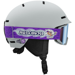 Casco da sci per bambini Salomon Player Combo azzurro Ice Flow