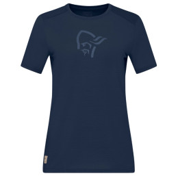 Maglietta da donna Norrona femund equaliser merino T-shirt blu scuro Indigo Night