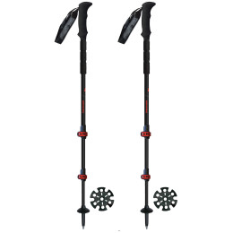 Bastoncini da trekking Hannah Speed Hike Fl nero/rosso anthracite (red)