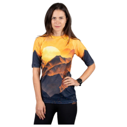 Maglietta sportiva da donna Drexiss All Sunset Yellow Coolmax giallo