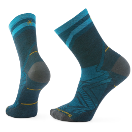Calze Smartwool Run Zero Cushion Mid Crew Pattern blu TWILIGHT BLUE
