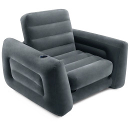 Sedia gonfiabile Intex Pull-out Chair grigio scuro grey