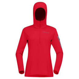 Felpa tecnica da donna Norrona falketind warm1 Hood arancione Aura Orange/Trooper