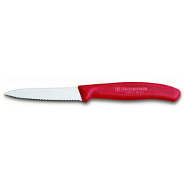 Coltello per verdure Victorinox lama ondulata 8 cm rosso