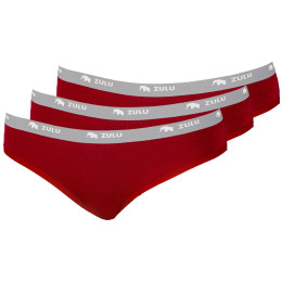 Mutande da donna Zulu Bambus 210 Comfort 3-pack rosso/grigio wine red/grey