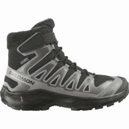 Scarpe da bambino Salomon Xa Pro Winter Wp J Black-Castlerock-Cloudburst nero/grigio Black / Castlerock / Cloudburst