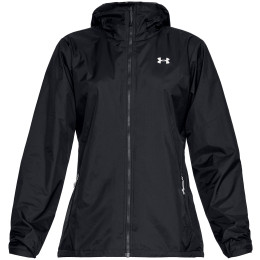 Giacca a vento da donna Under Armour UA Forefront Rain Jacket nero Black / / Ghost Gray