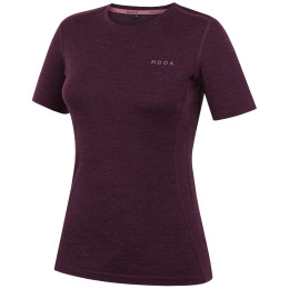 Maglietta da donna MOOA MerinoSilk 160 short viola scuro dark purple melange