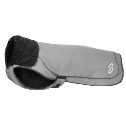 Impermeabili per cani Mountain Paws Reflective Fleece-Lined Dog Raincoat grigio Reflective