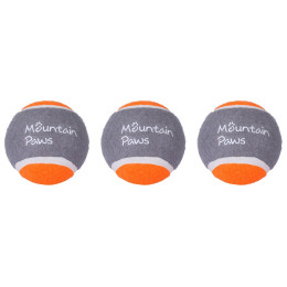 Giocattolo per cane Mountain Paws Dog Tennis Balls, 3 Pack arancione/grigio Oarnge
