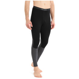 Pantaloni termici da uomo Icebreaker ZoneKnit™ 260 Leggings nero black/jet heather/cb