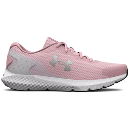Scarpe da corsa da donna Under Armour W Charged Rogue 3 MTLC rosa Prime Pink / Halo Gray / Metallic Silver