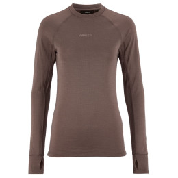 Maglietta sportiva da donna Craft Wool Comfort Rn LS W marrone Brown