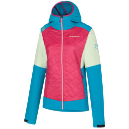 Giacca da donna La Sportiva Kap Hybrid Hoody W rosa/blu Cerise/Crystal