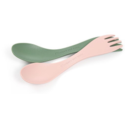 Posate per bambini Light My Fire Spork Little 2-pack rosa/verde Sandygreen/Dustypink