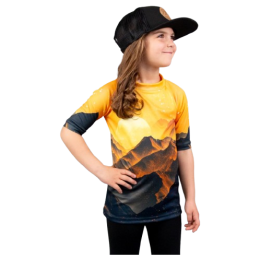 Maglietta sportiva per bambini Drexiss All Sunset Yellow Coolmax giallo/nero
