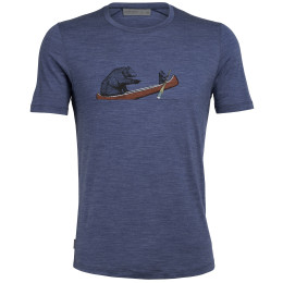 Maglietta da uomo Icebreaker Sphere SS Crw Canoe Companions blu EstateBlueHthr