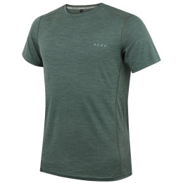 Maglietta da uomo MOOA MerinoSilk 160 short verde green melange