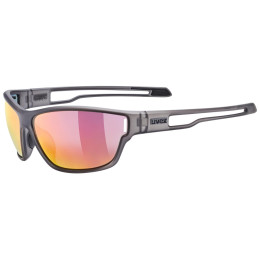 Occhiali da sole Uvex Sportstyle 806 grigio/rosso Smoke Matt/Mir.Red