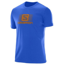 Maglietta da uomo Salomon Blend Logo Ss Tee M blu SurfTheWeb