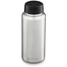 Bottiglia in acciaio inox Klean Kanteen Wide w/Wide Loop Cap - brushed stainless 1182 ml argento silver