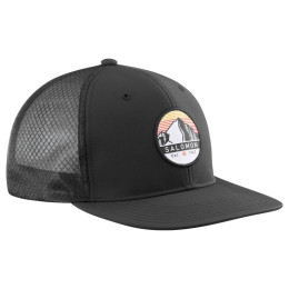 Berretto con visiera Salomon Trucker Flat Cap nero Black/Black